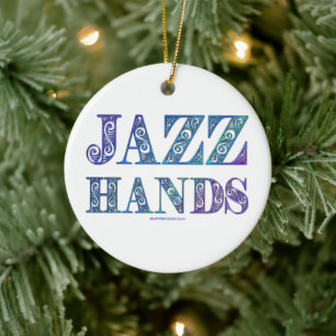 SlipperyJoe's broadway musical Jazz Hands queer ca Ceramic Tree Decoration