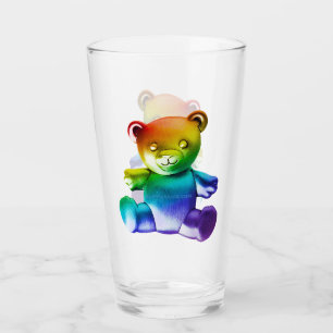 SlipperyJoe's brushed metal teddy bear smooth grad Glass