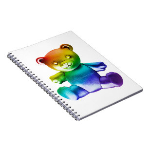SlipperyJoe's brushed metal teddy bear smooth grad Notebook