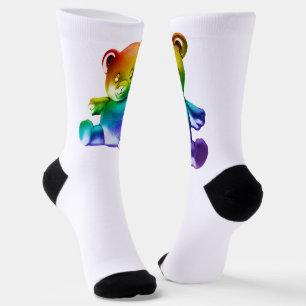 SlipperyJoe's brushed metal teddy bear smooth grad Socks