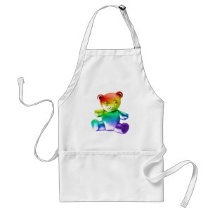 SlipperyJoe's brushed metal teddy bear smooth grad Standard Apron