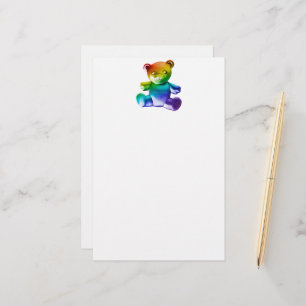 SlipperyJoe's brushed metal teddy bear smooth grad Stationery