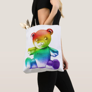 SlipperyJoe's brushed metal teddy bear smooth grad Tote Bag