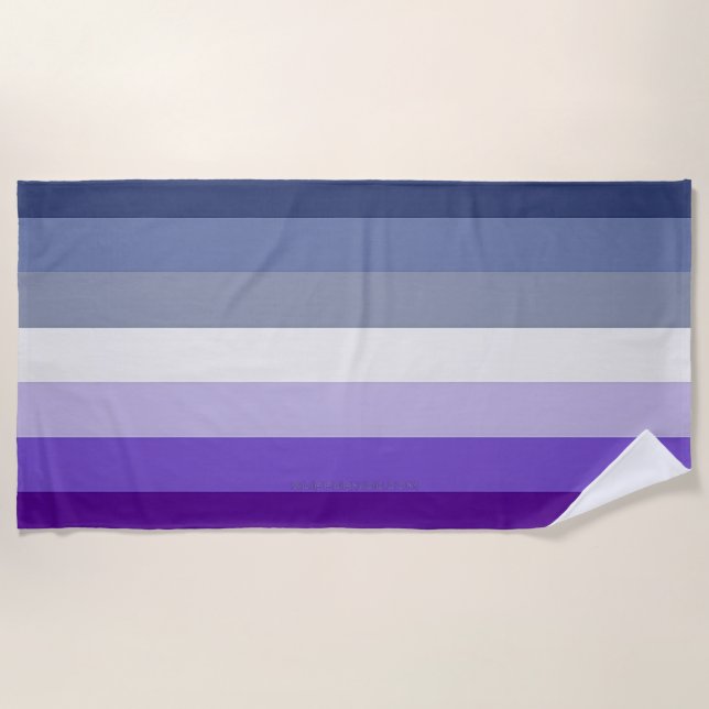 SlipperyJoe's Butch Lesbian Pride Flag represent b Beach Towel (Front)