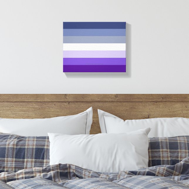 SlipperyJoe's Butch Lesbian Pride Flag represent b Canvas Print (Insitu(Bedroom))