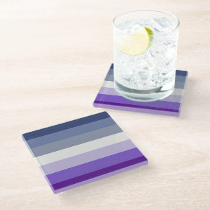 SlipperyJoe's Butch Lesbian Pride Flag represent b Glass Coaster