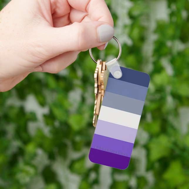 SlipperyJoe's Butch Lesbian Pride Flag represent b Key Ring (Hand)