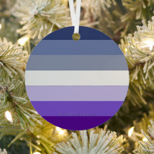 SlipperyJoe's Butch Lesbian Pride Flag represent b Metal Tree Decoration