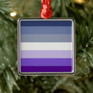 SlipperyJoe's Butch Lesbian Pride Flag represent b Metal Tree Decoration