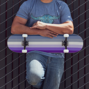 SlipperyJoe's Butch Lesbian Pride Flag represent b Skateboard