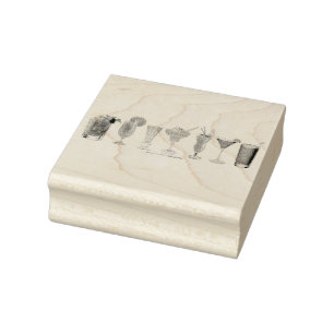 SlipperyJoe's Cheers alcohol cocktail pride neon c Rubber Stamp