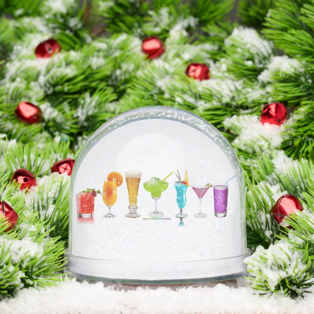 SlipperyJoe's Cheers alcohol cocktail pride neon c Snowglobe (Christmas)