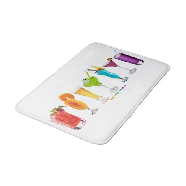 SlipperyJoe's cheers alcohol cocktails LGBTQIA gay Bath Mat (Angled)