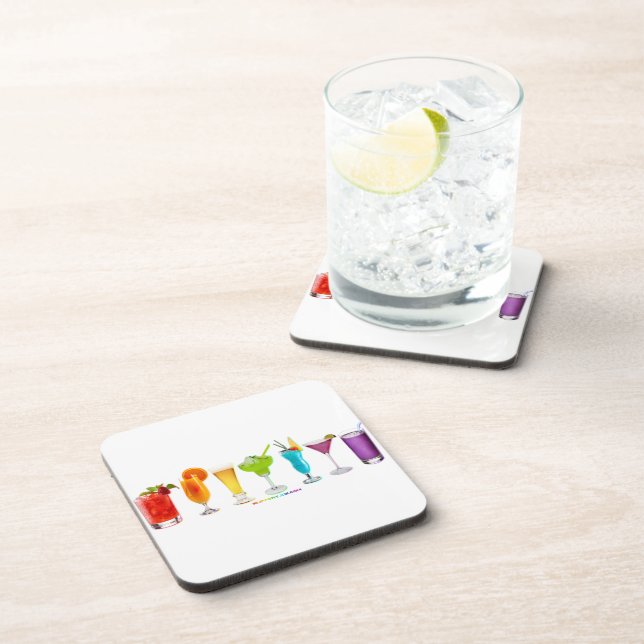 SlipperyJoe's cheers alcohol cocktails LGBTQIA gay Coaster (Right Side)
