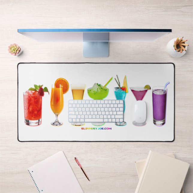 SlipperyJoe's cheers alcohol cocktails LGBTQIA gay Desk Mat (Office 1)