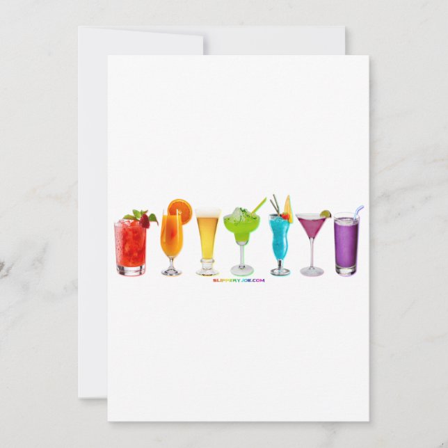 SlipperyJoe's cheers alcohol cocktails LGBTQIA gay Holiday Card (Front)