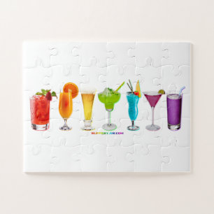 SlipperyJoe's cheers alcohol cocktails LGBTQIA gay Jigsaw Puzzle