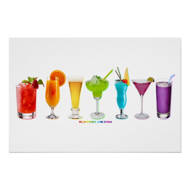 SlipperyJoe's cheers alcohol cocktails LGBTQIA gay Poster (Front)