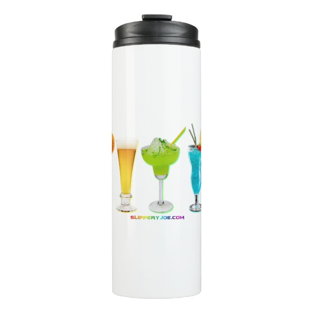 SlipperyJoe's cheers alcohol cocktails LGBTQIA gay Thermal Tumbler (Front)