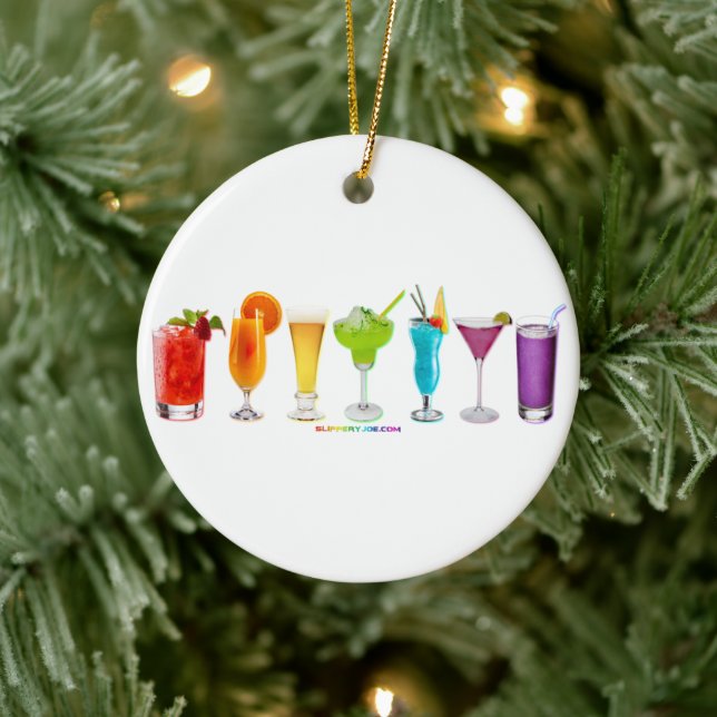 SlipperyJoe's Cheers drink alcohol cocktail pride  Ceramic Tree Decoration (Tree)