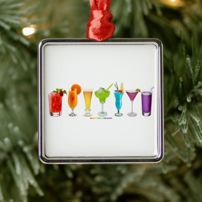 SlipperyJoe's Cheers drink alcohol cocktail pride  Metal Tree Decoration (Tree)