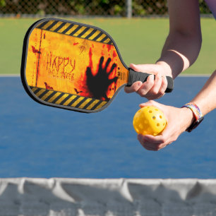 SlipperyJoe's chilling Halloween scene bats dark e Pickleball Paddle