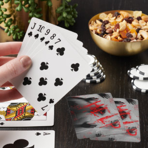 SlipperyJoe's chilling horror-themed visual thick Playing Cards