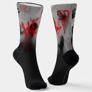 SlipperyJoe's chilling horror-themed visual thick Socks