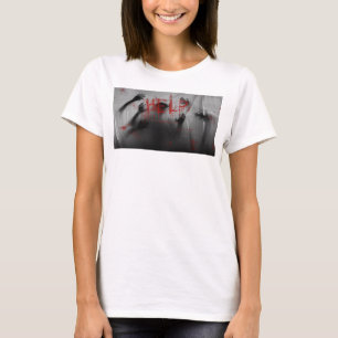 SlipperyJoe's chilling horror-themed visual thick T-Shirt