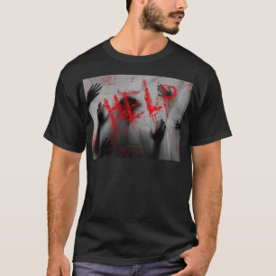 SlipperyJoe's chilling horror-themed visual thick  T-Shirt
