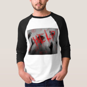 SlipperyJoe's chilling horror-themed visual thick  T-Shirt