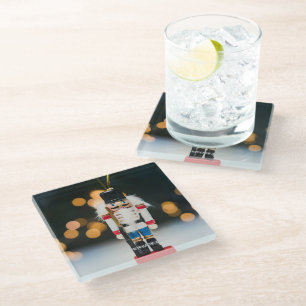 SlipperyJoe's Christmas classic nutcracker ornamen Glass Coaster