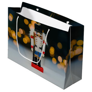 SlipperyJoe's Christmas classic nutcracker ornamen Large Gift Bag