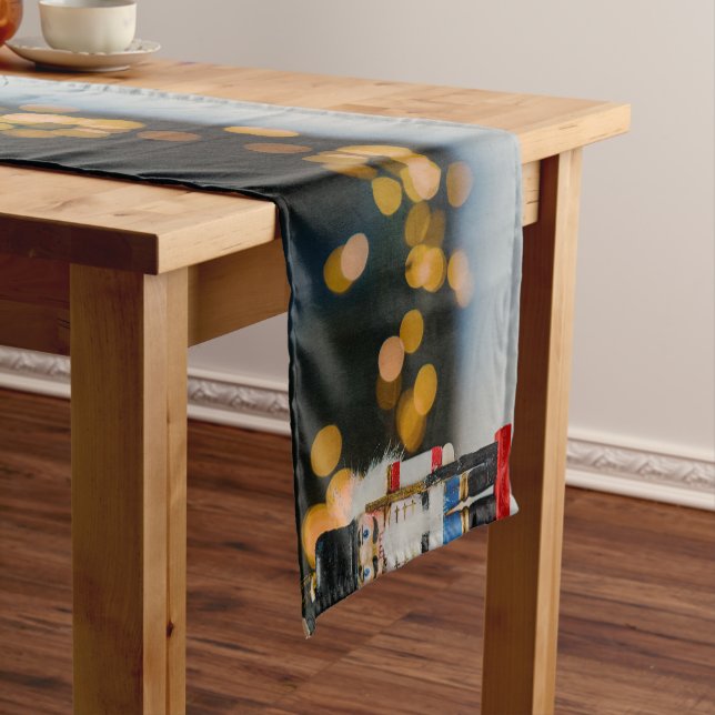 SlipperyJoe's Christmas classic nutcracker ornamen Short Table Runner (In Situ)