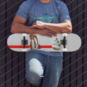 SlipperyJoe's Christmas shopping white paper spira Skateboard