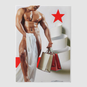 SlipperyJoe's Christmas shopping white paper spira Vellum Invitations