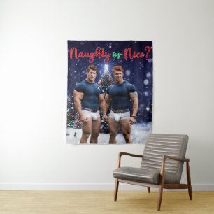 SlipperyJoe's Christmas trees holiday colourful vi Tapestry