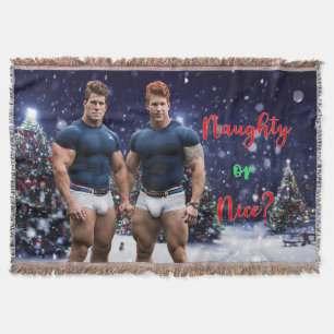 SlipperyJoe's Christmas trees holiday colourful vi Throw Blanket