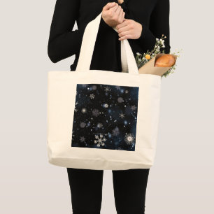SlipperyJoe's Christmas winter magical peaceful at Large Tote Bag