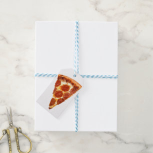 SlipperyJoe's classic pepperoni pizza slice melted Gift Tags