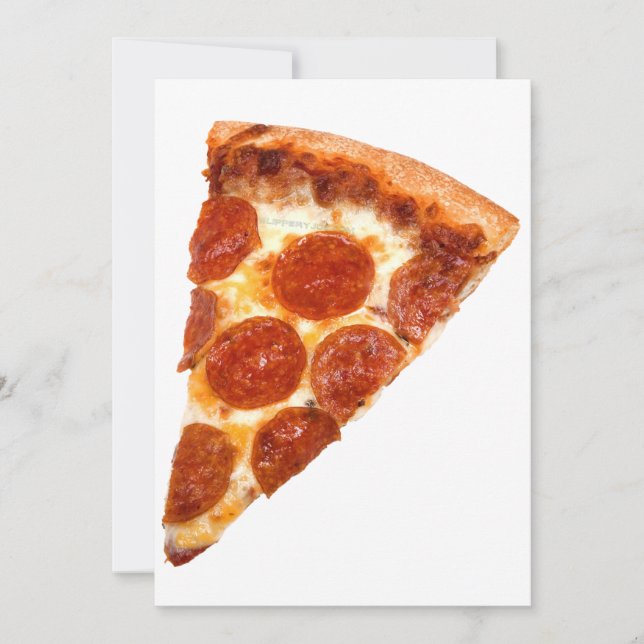 SlipperyJoe's classic pepperoni pizza slice melted Holiday Card (Front)