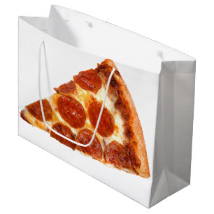 SlipperyJoe's classic pepperoni pizza slice melted Large Gift Bag