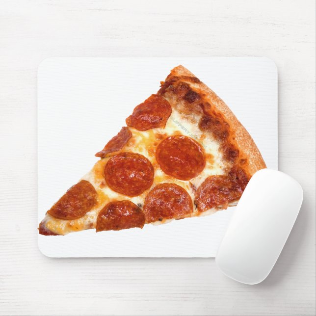 SlipperyJoe's classic pepperoni pizza slice melted Mouse Mat (With Mouse)