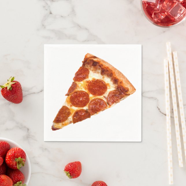SlipperyJoe's classic pepperoni pizza slice melted Napkin (Insitu)