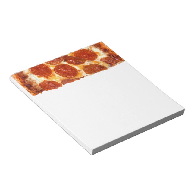 SlipperyJoe's classic pepperoni pizza slice melted Notepad (Angled)