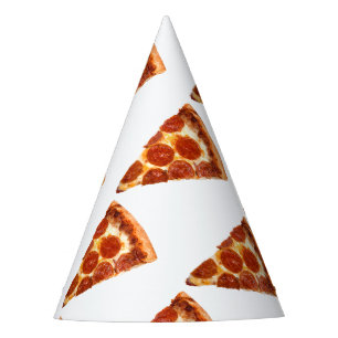 SlipperyJoe's classic pepperoni pizza slice melted Party Hat