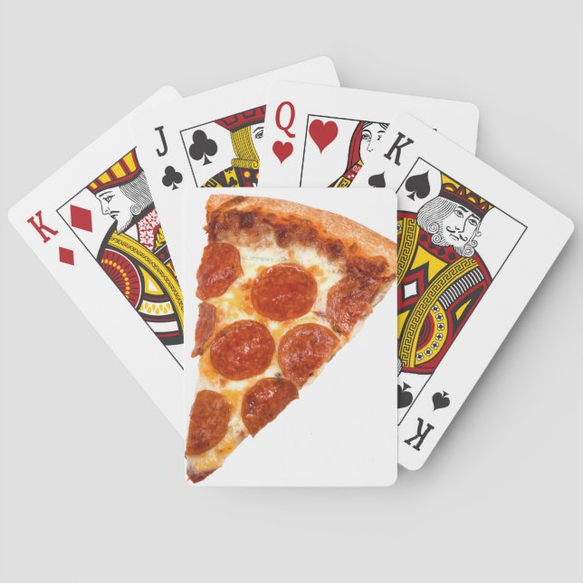 SlipperyJoe's classic pepperoni pizza slice melted Playing Cards (Back)