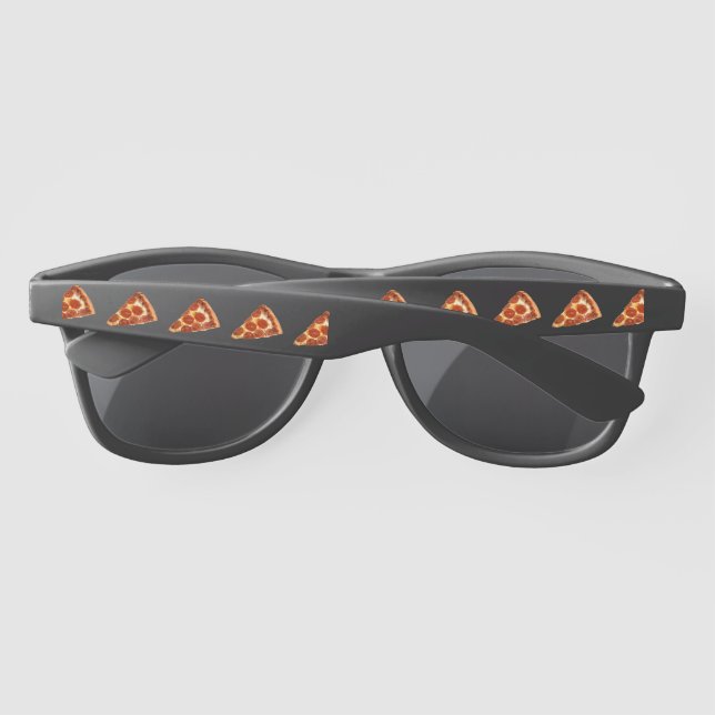 SlipperyJoe's classic pepperoni pizza slice melted Sunglasses (Back)