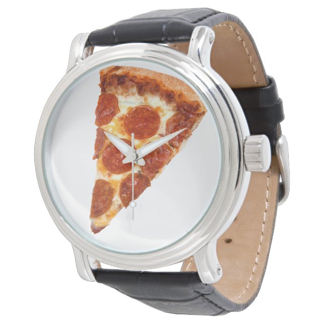 SlipperyJoe's classic pepperoni pizza slice melted Watch (Angled)