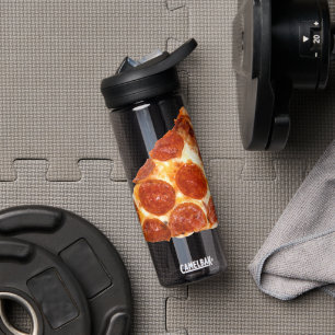 SlipperyJoe's classic pepperoni pizza slice melted Water Bottle